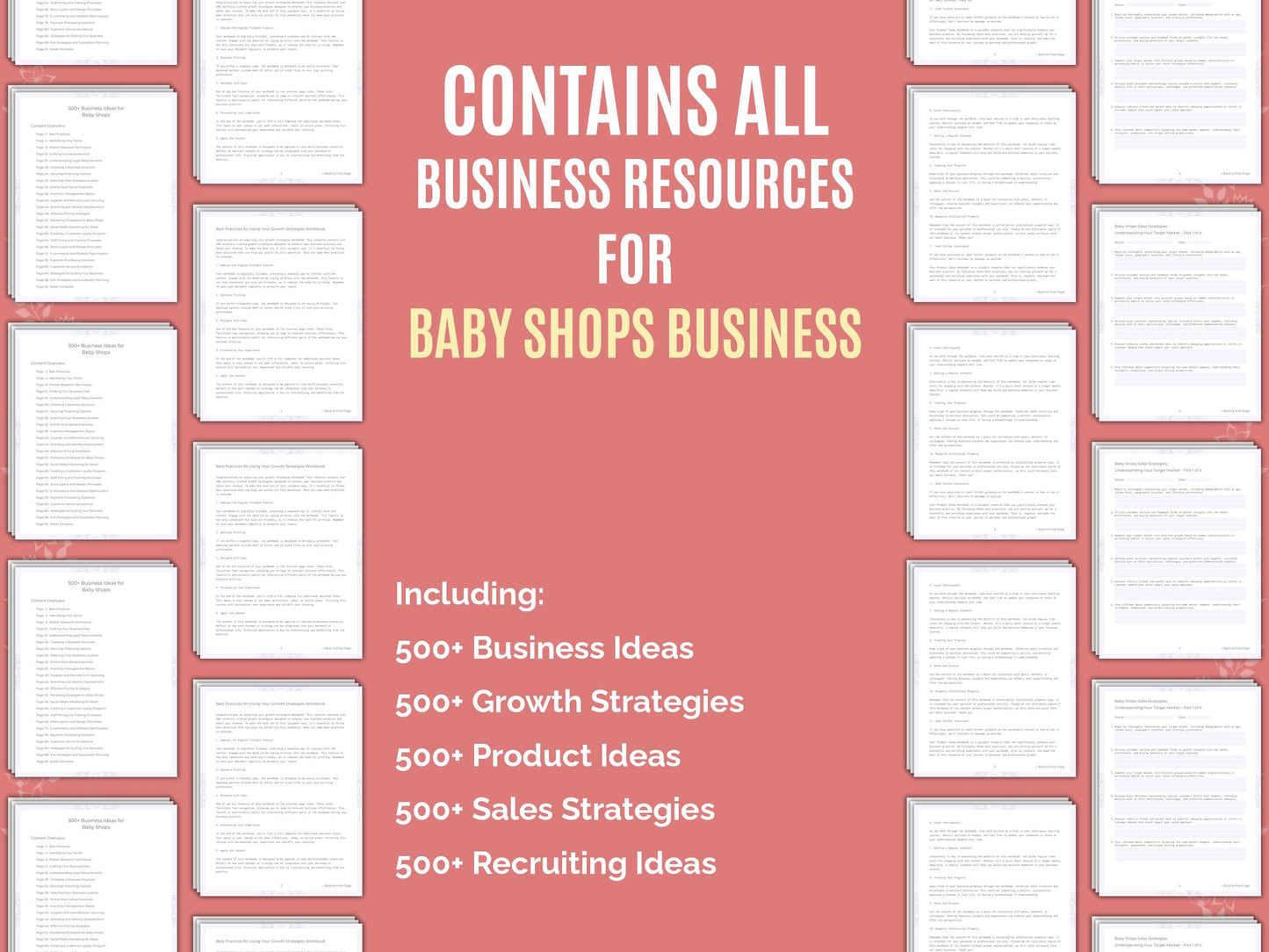 Baby Shops Business Worksheets