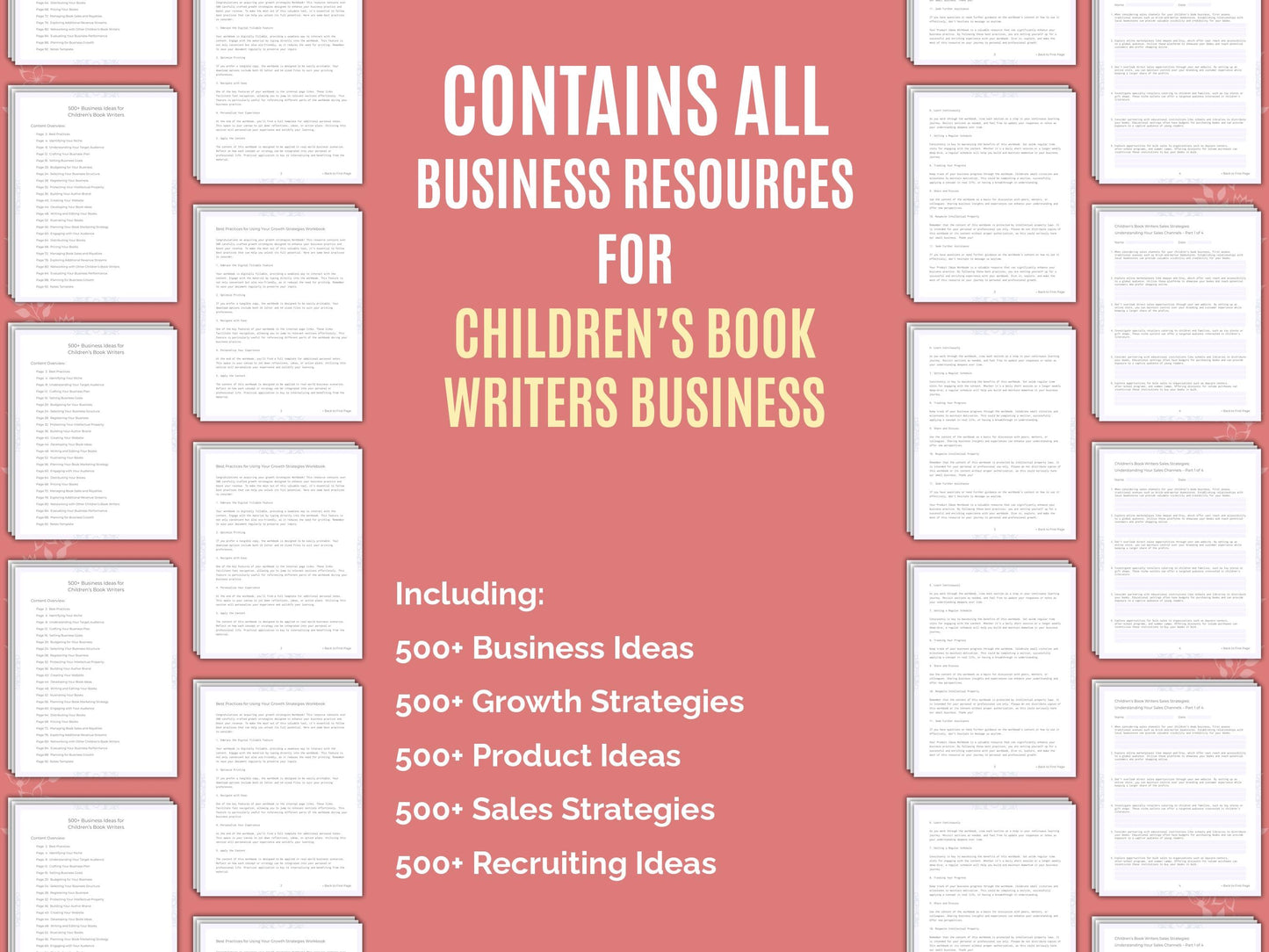 Children’s Book Writers Business Worksheets