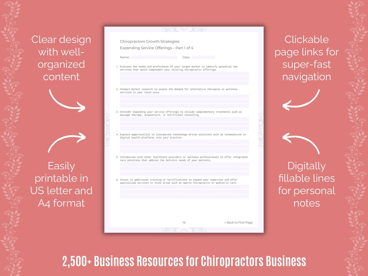 Chiropractors Business Cheat Sheets