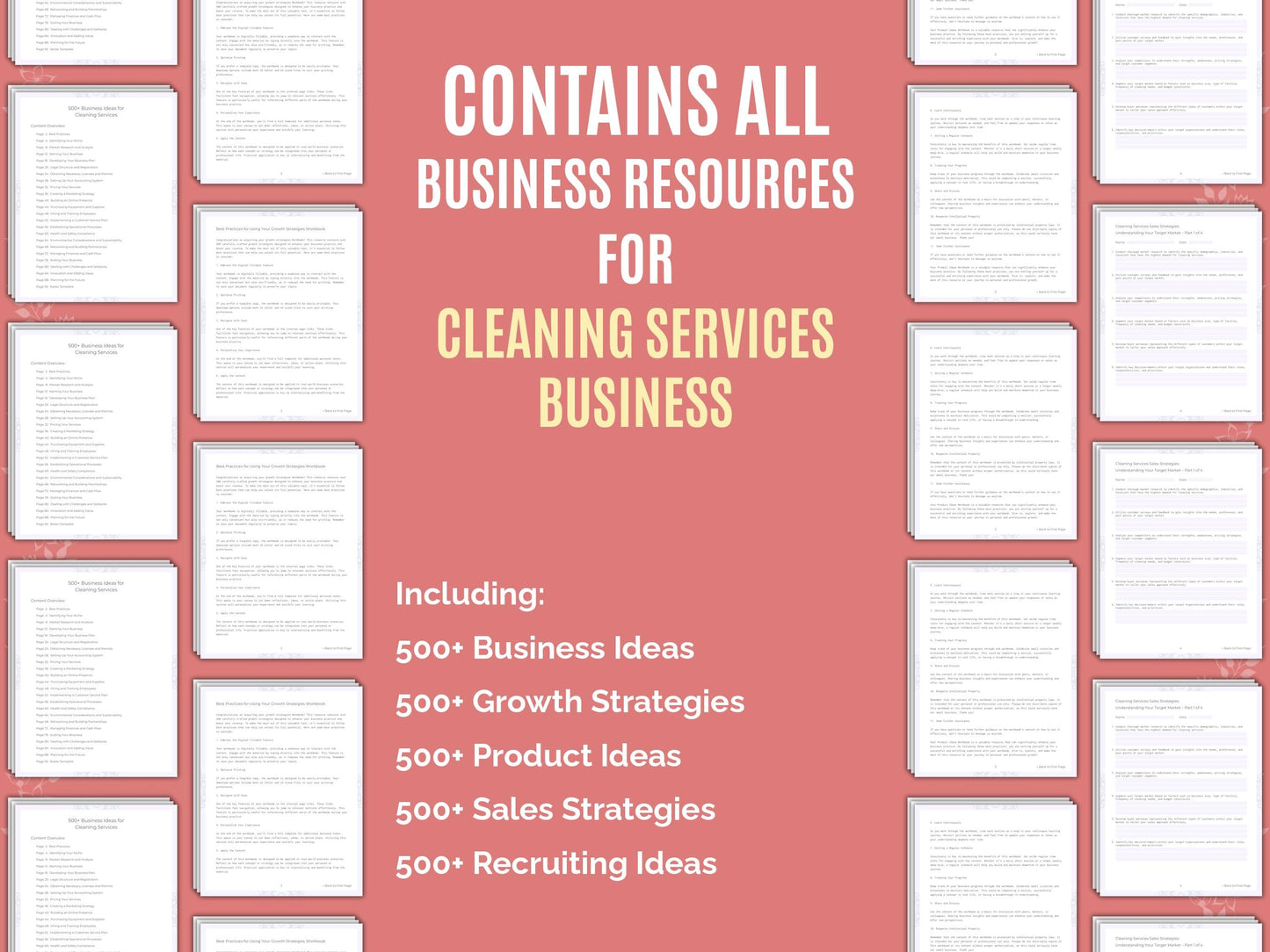 Cleaning Services Business Worksheets