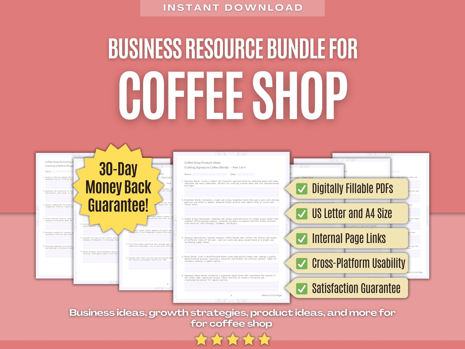 Coffee Shop Business Workbooks