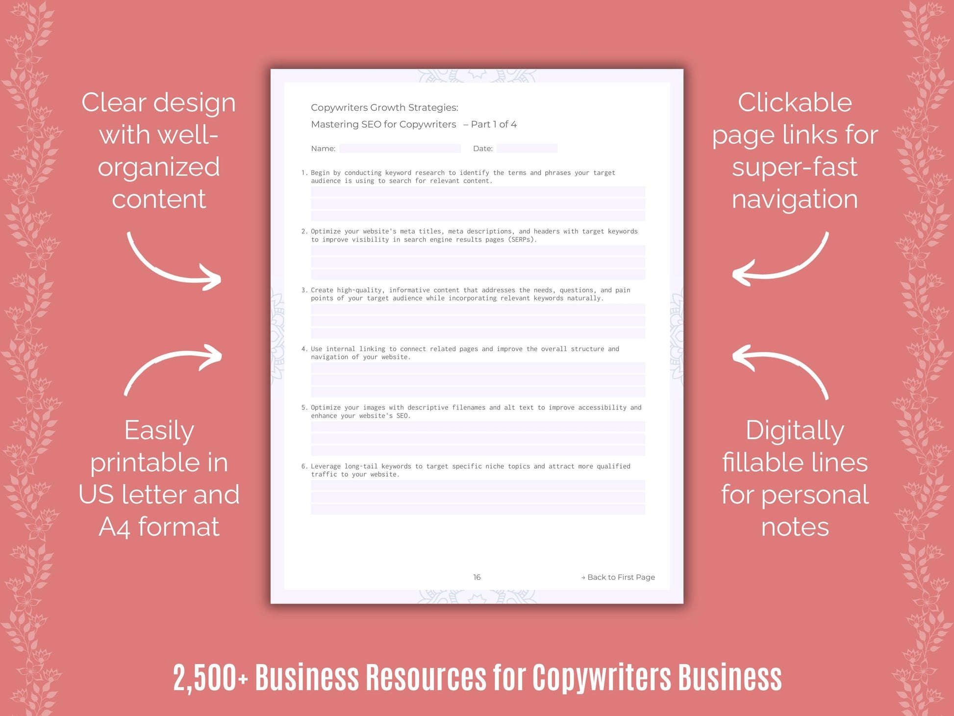 Copywriters Business Cheat Sheets