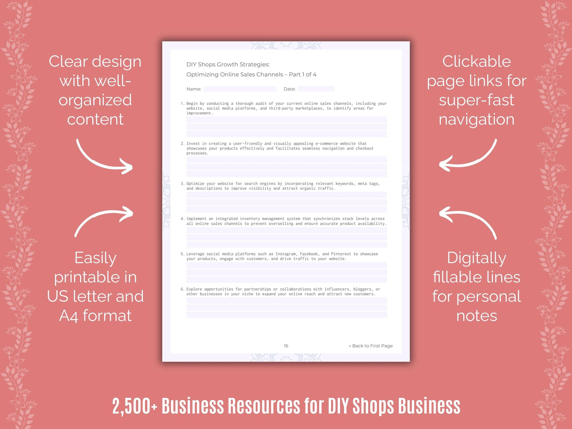 DIY Shops Business Cheat Sheets