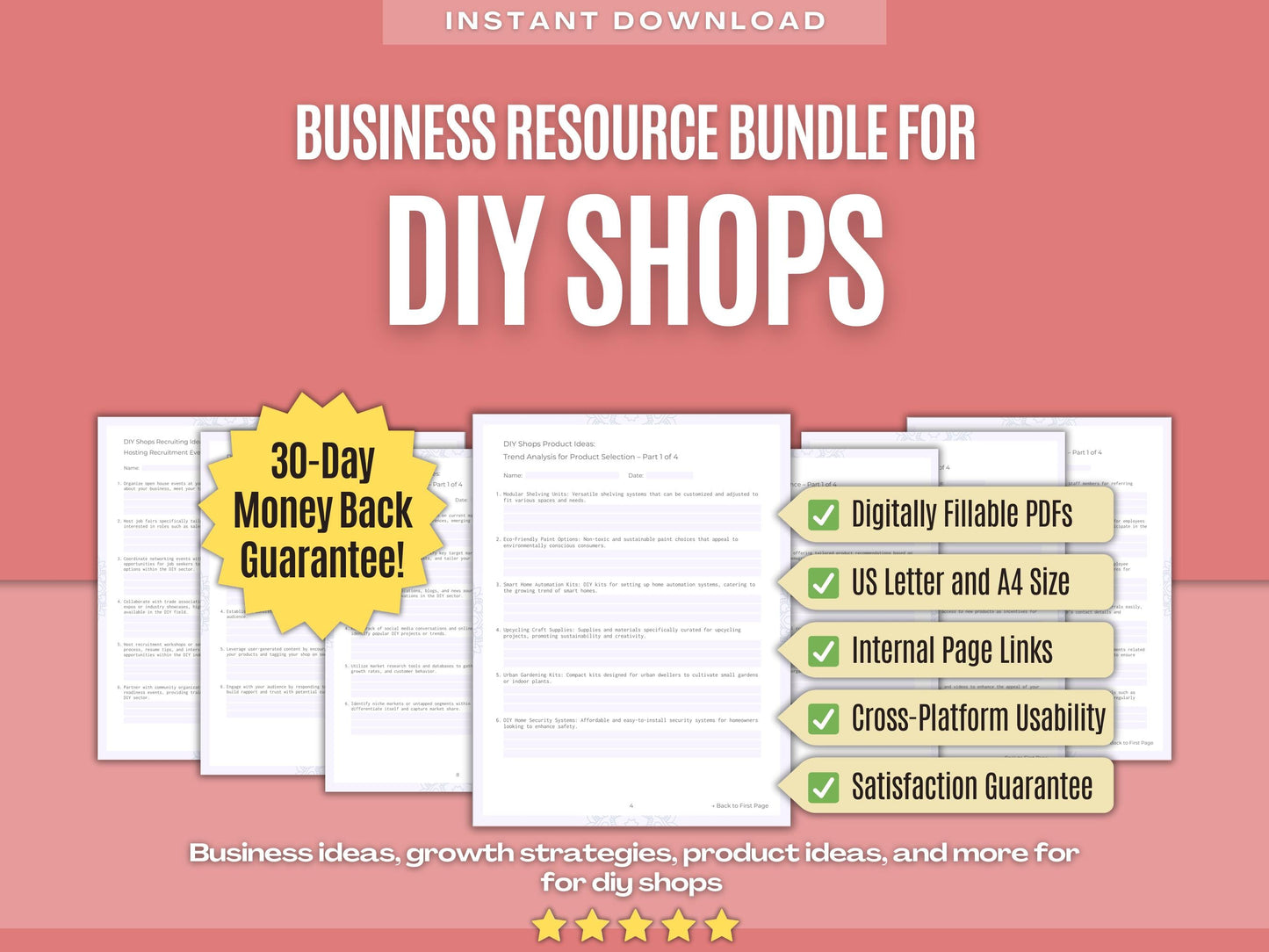 DIY Shops Business Workbooks