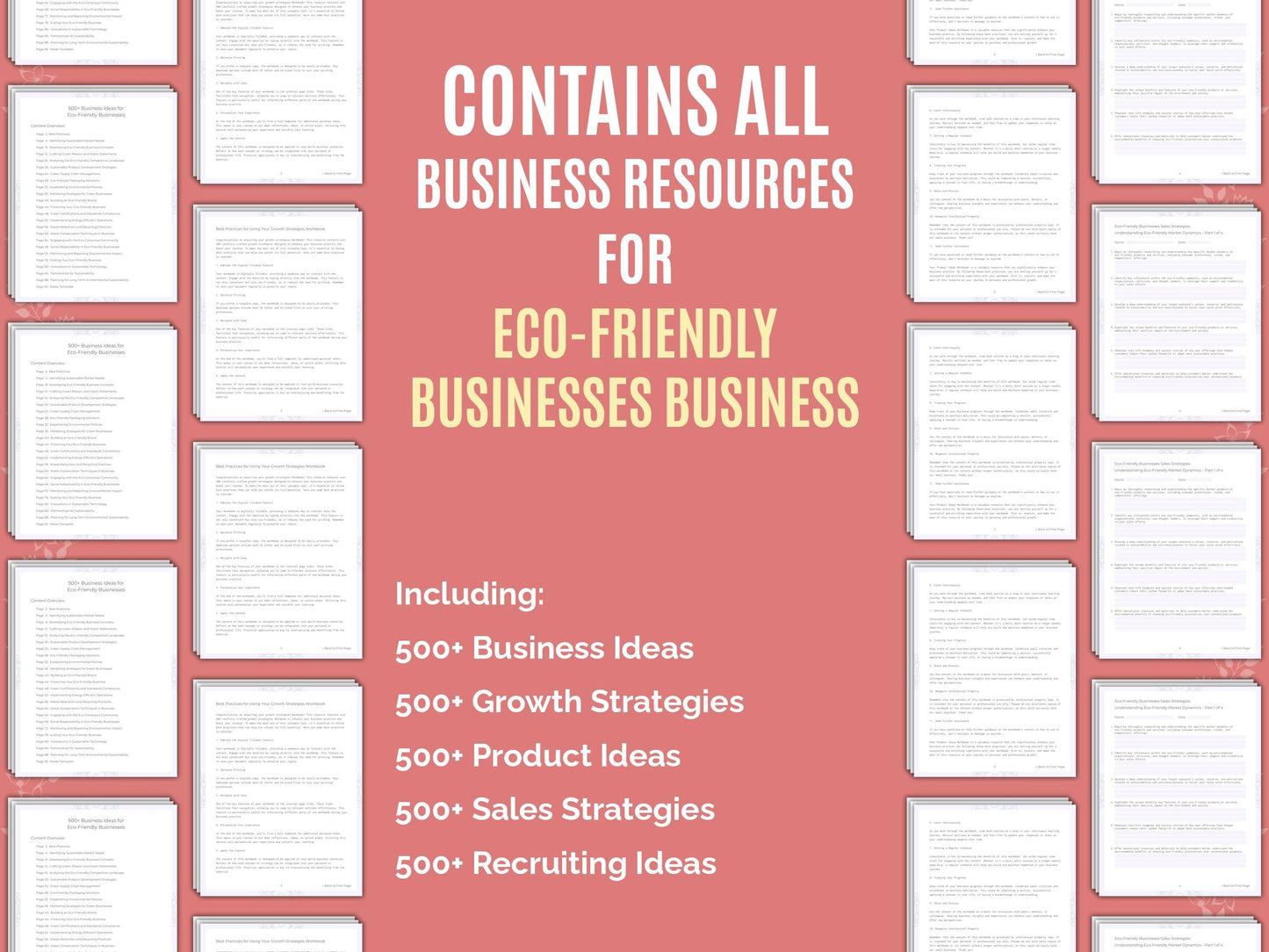 Eco-Friendly Businesses Business Worksheets