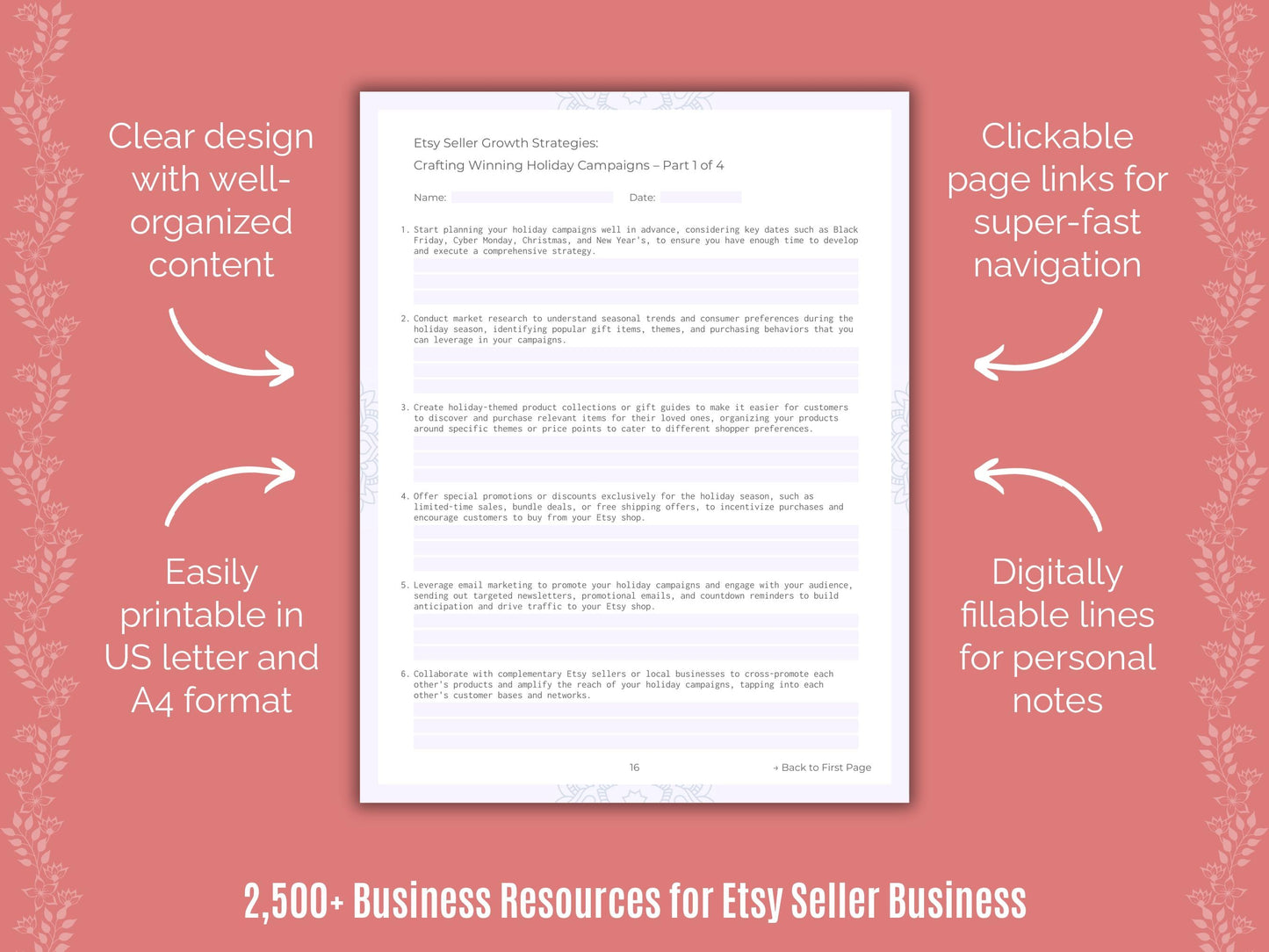 Etsy Seller Business Cheat Sheets