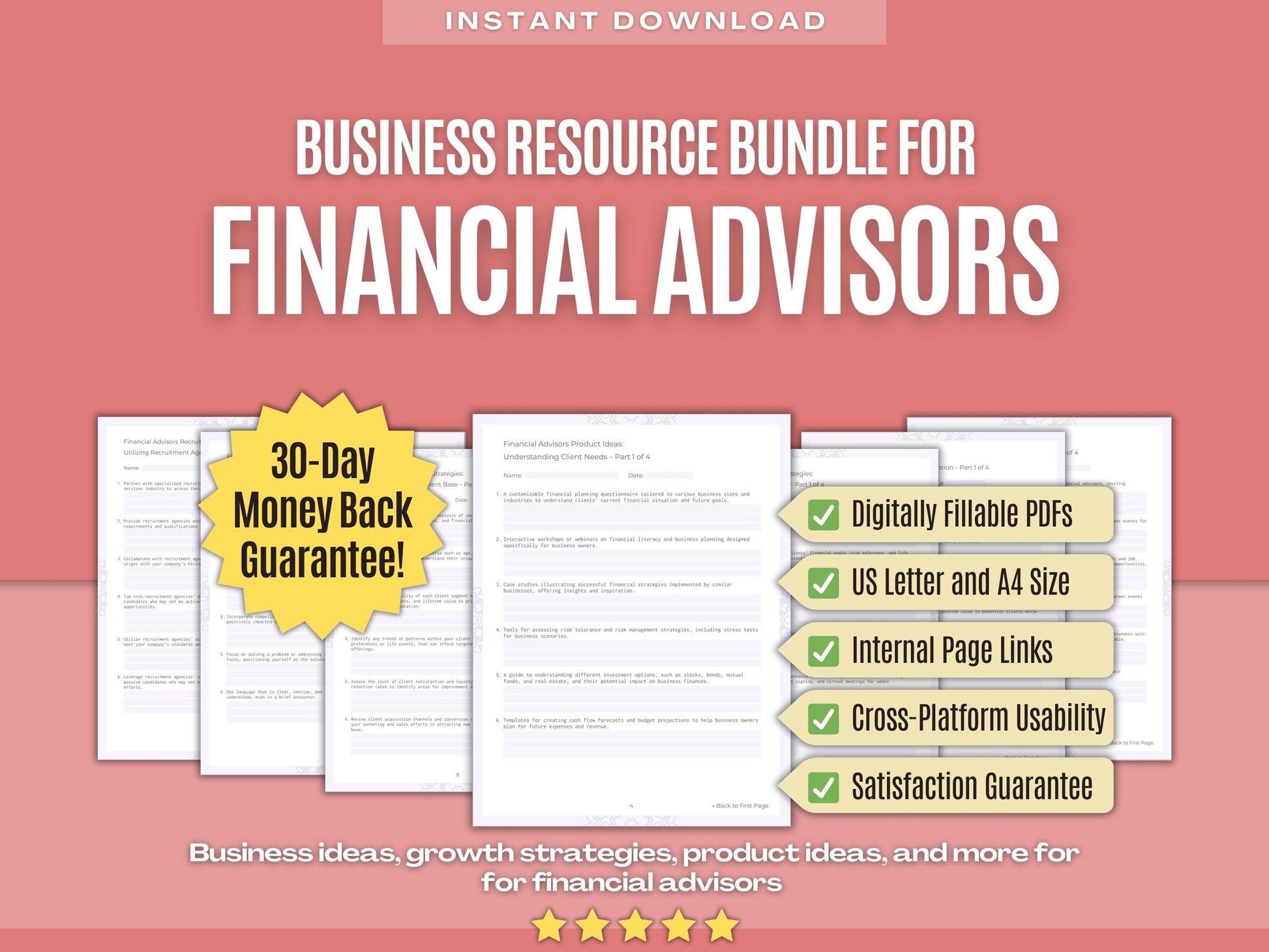 Financial Advisors Business Workbooks