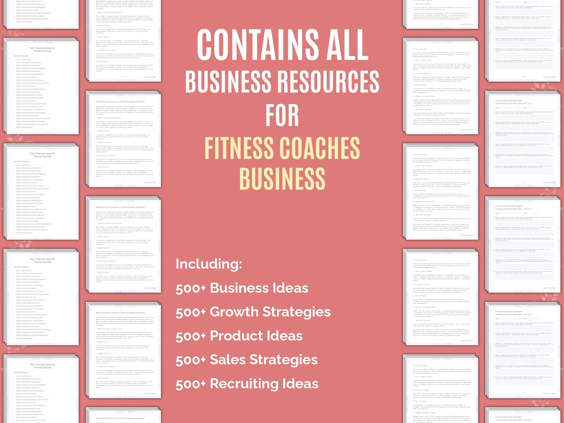 Fitness Coaches Business Worksheets