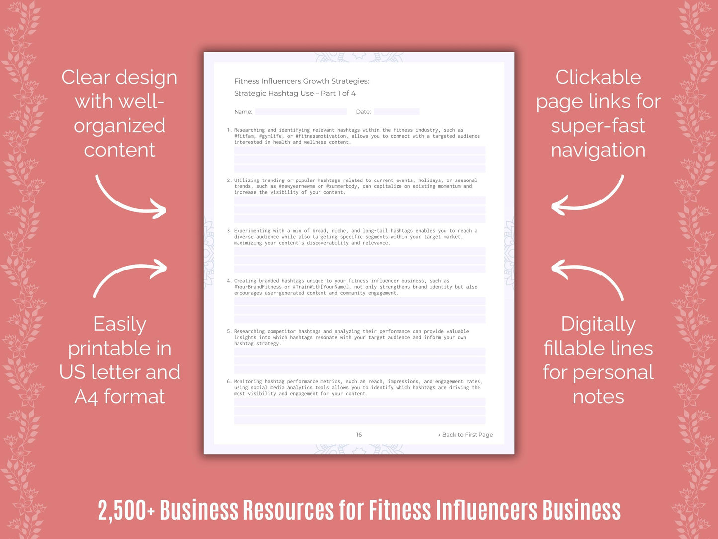 Fitness Influencers Business Cheat Sheets