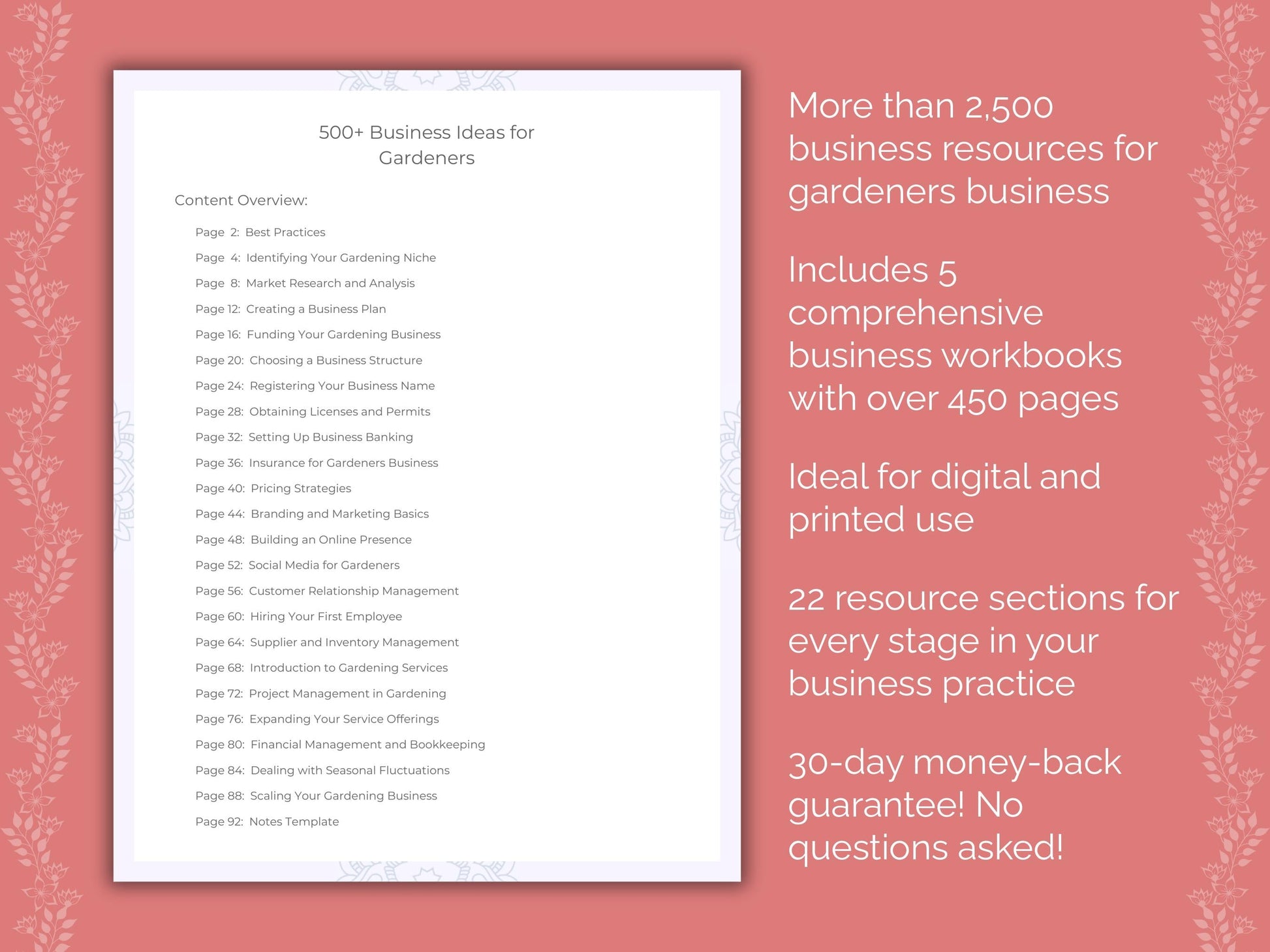 Gardeners Business Templates