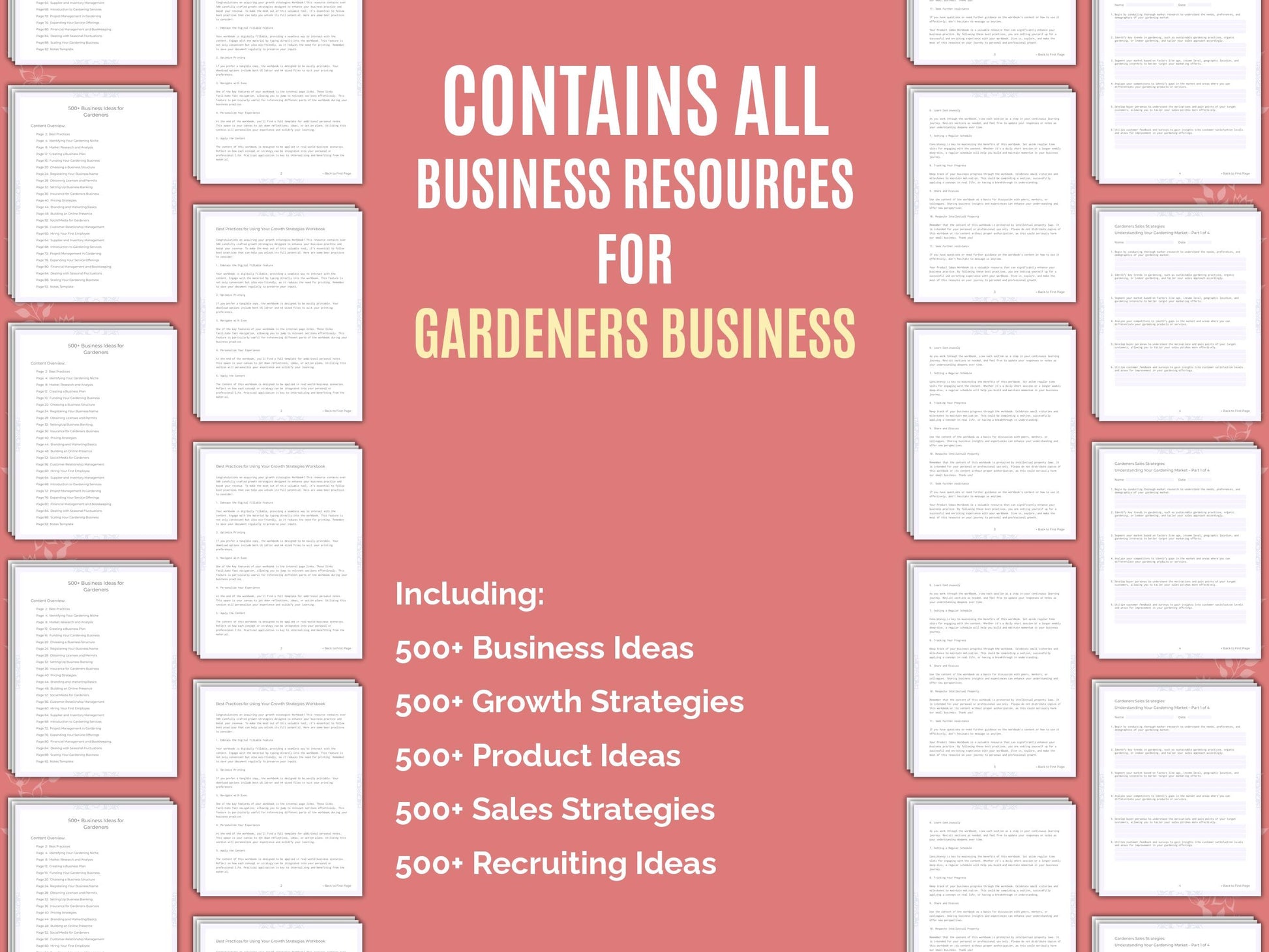 Gardeners Business Worksheets