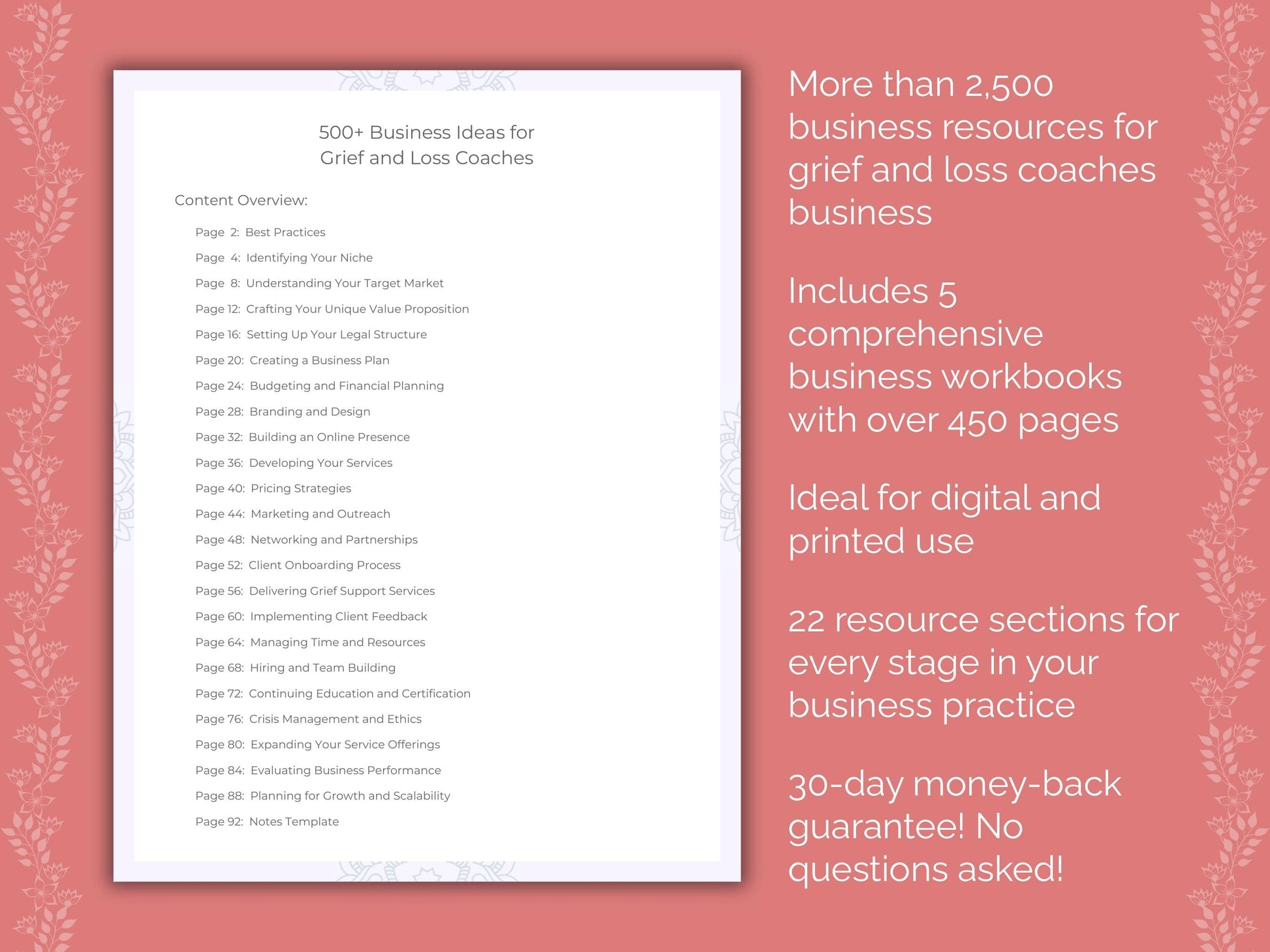 Grief and Loss Coaches Business Templates