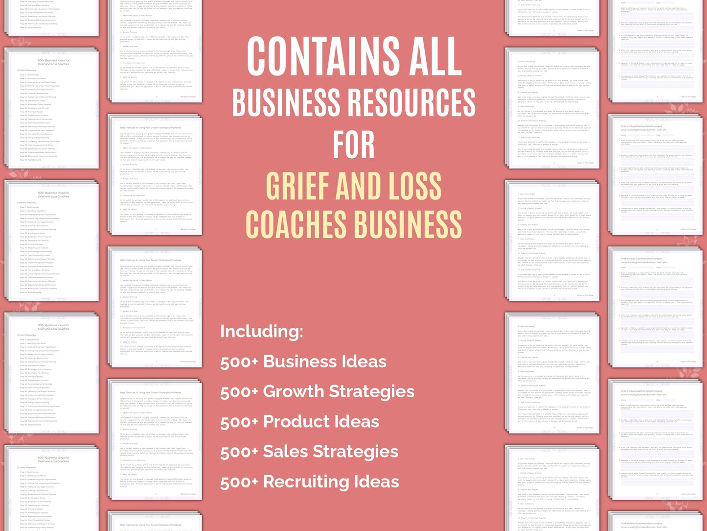 Grief and Loss Coaches Business Worksheets