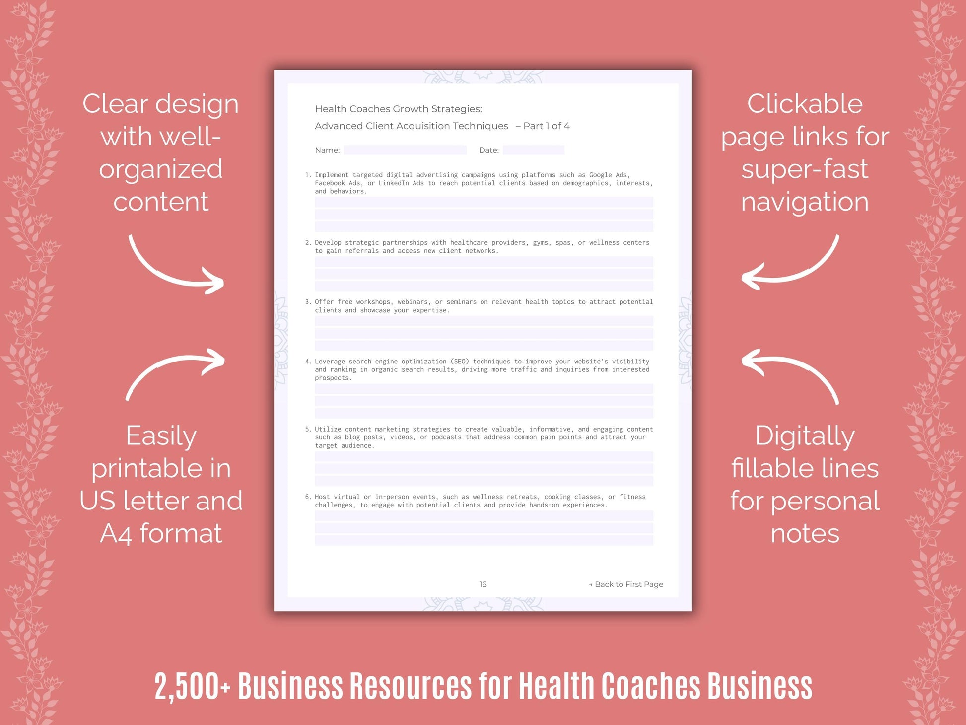 Health Coaches Business Cheat Sheets