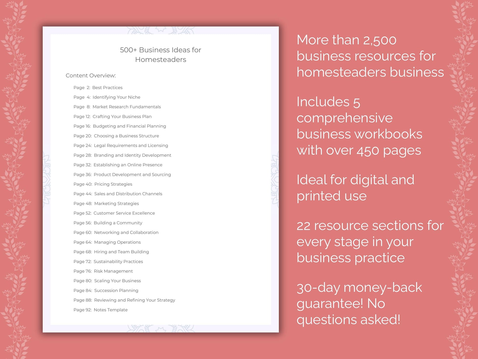 Homesteaders Business Templates