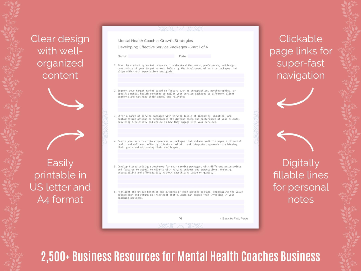 Mental Health Coaches Business Cheat Sheets