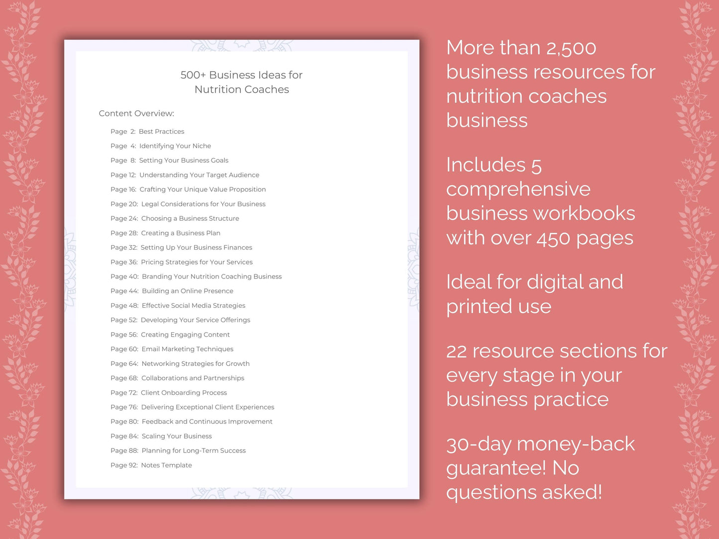 Nutrition Coaches Business Templates