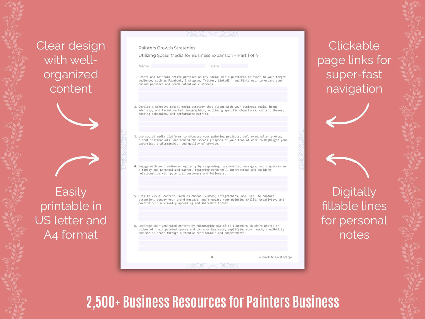 Painters Business Cheat Sheets