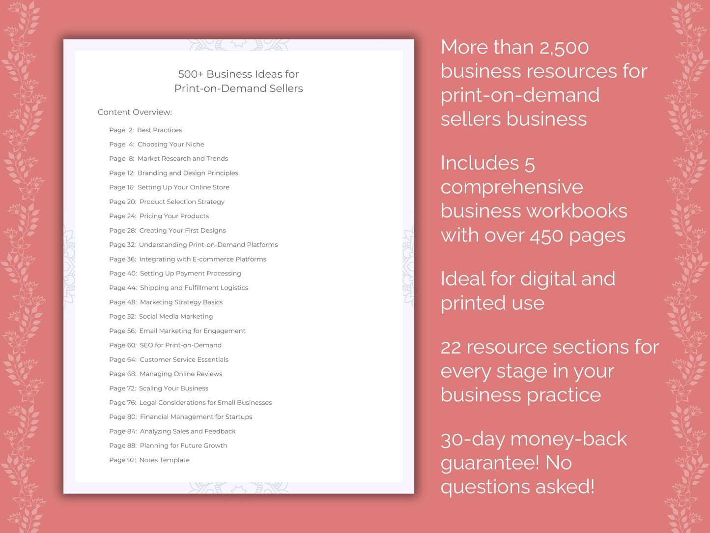 Print-on-Demand Sellers Business Templates