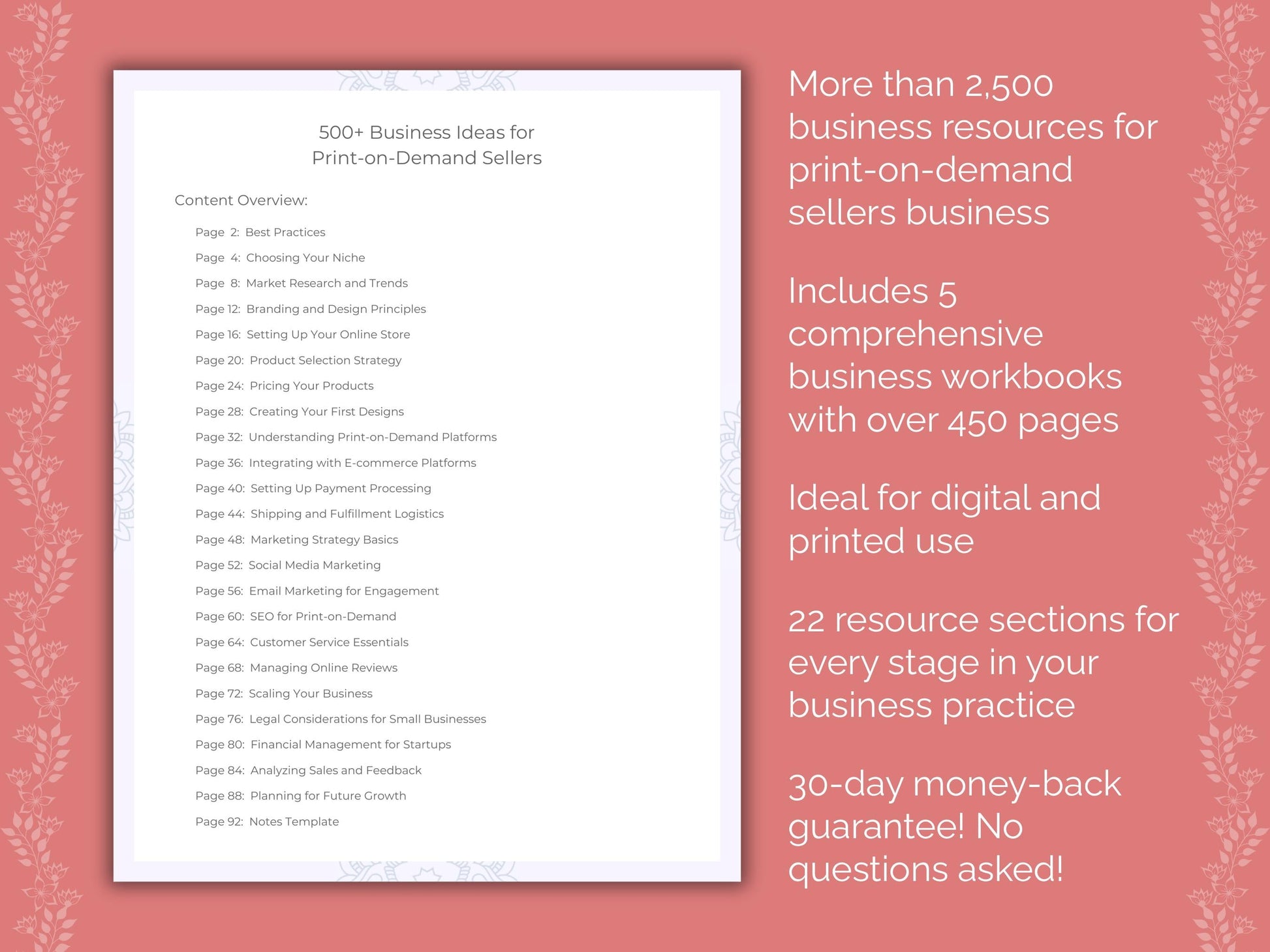 Print-on-Demand Sellers Business Templates