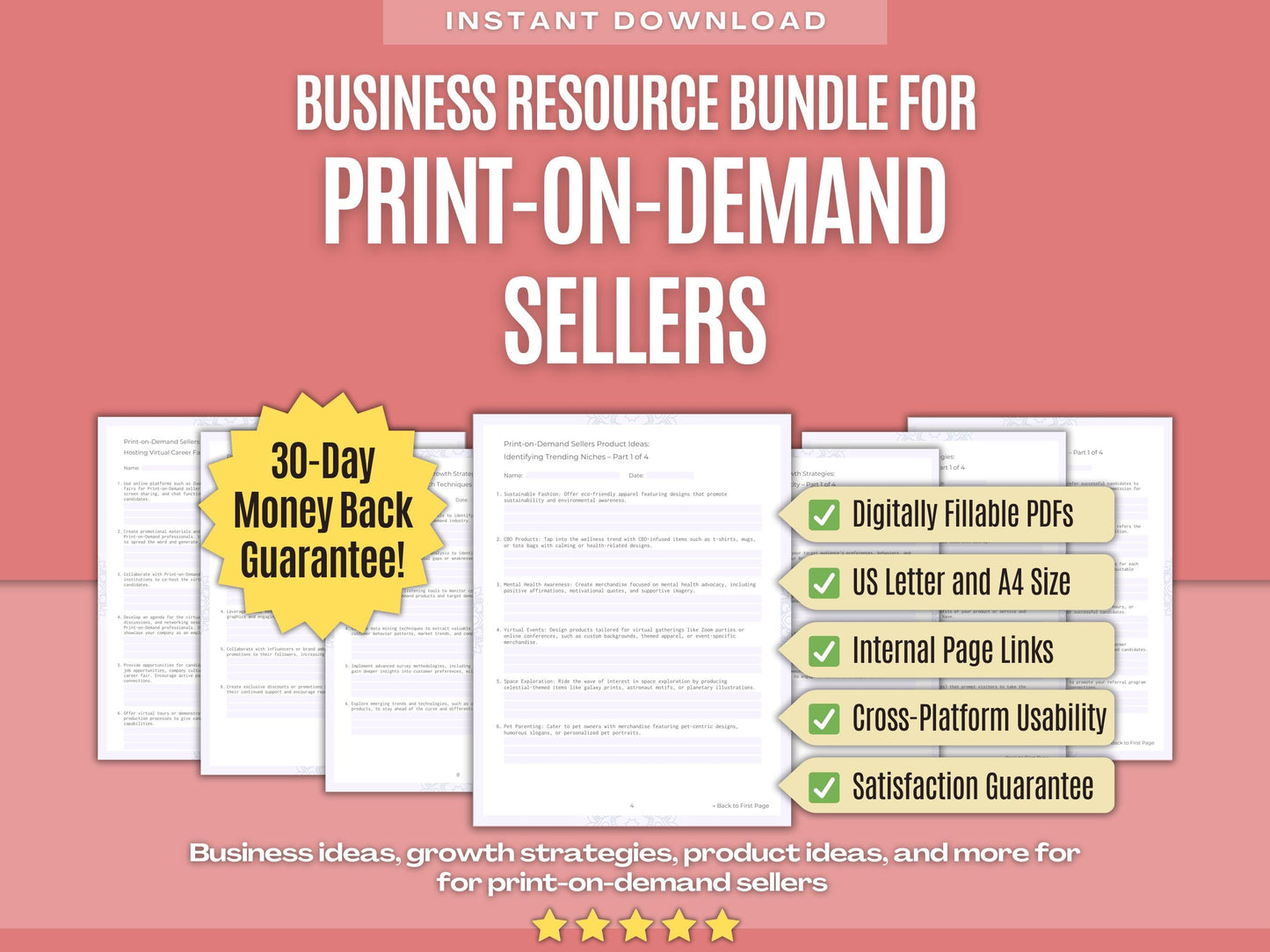 Print-on-Demand Sellers Business Workbooks