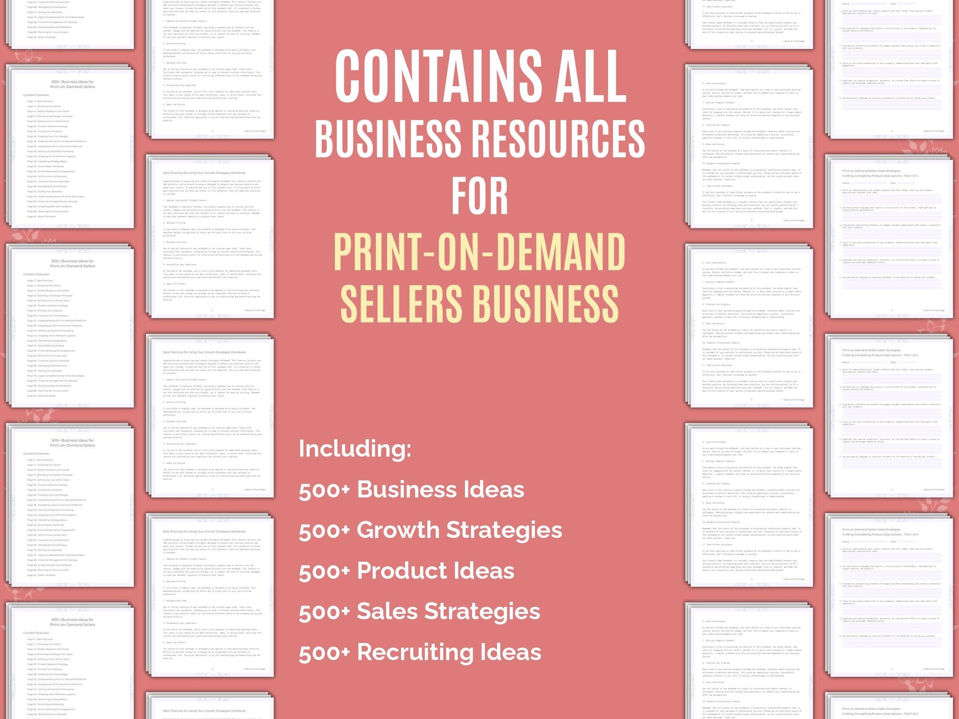 Print-on-Demand Sellers Business Worksheets