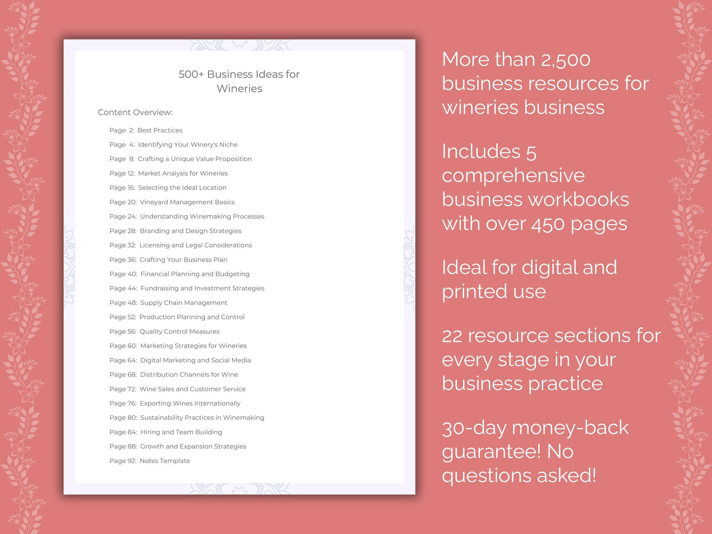 Wineries Business Templates