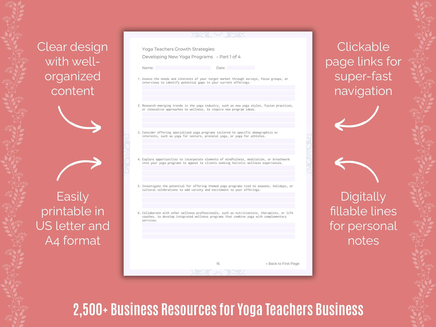 Yoga Teachers Business Cheat Sheets