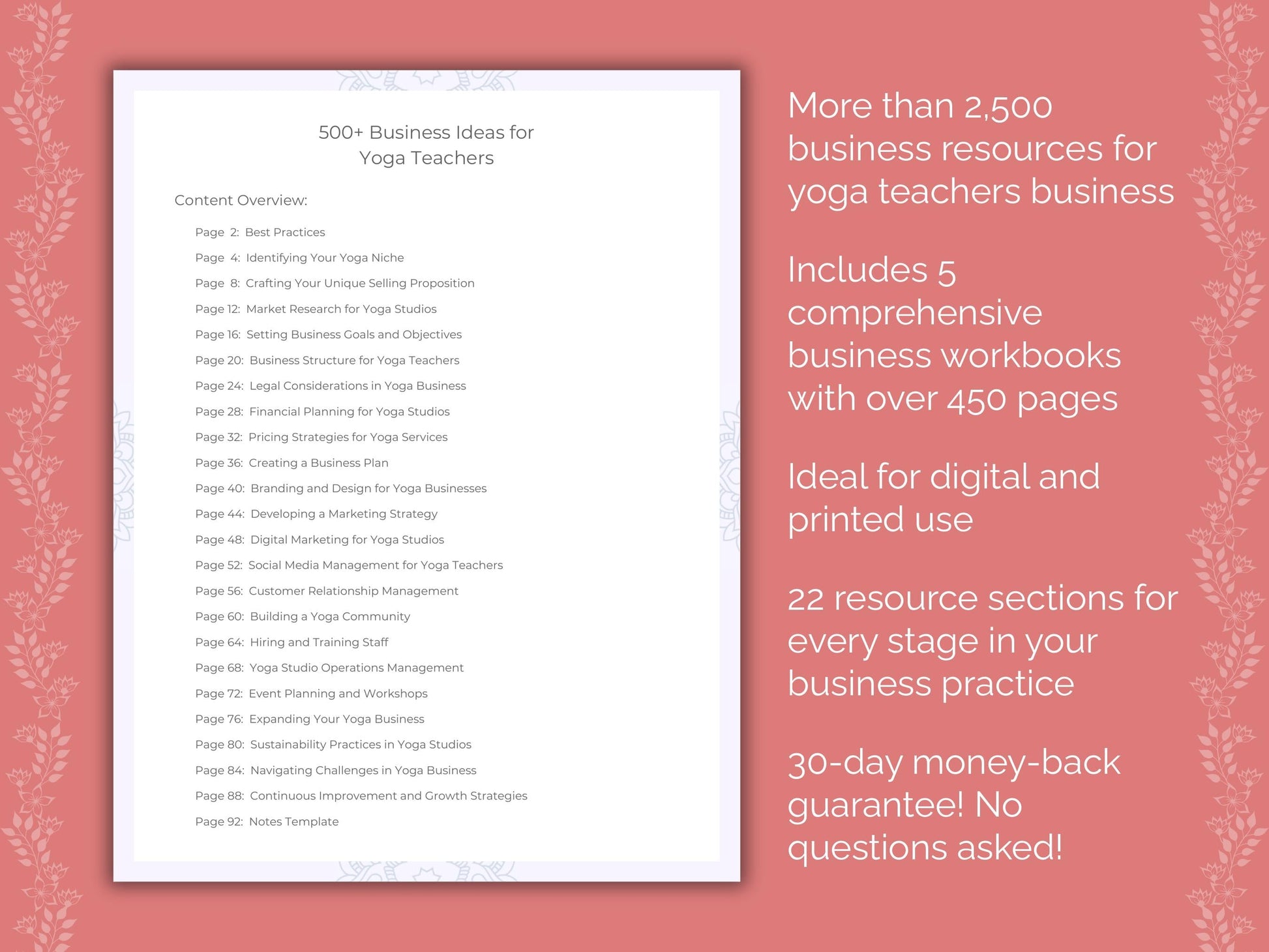 Yoga Teachers Business Templates