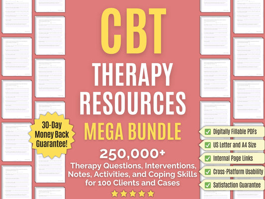 Cognitive Behavioral Therapy (CBT) Psychology Workbooks