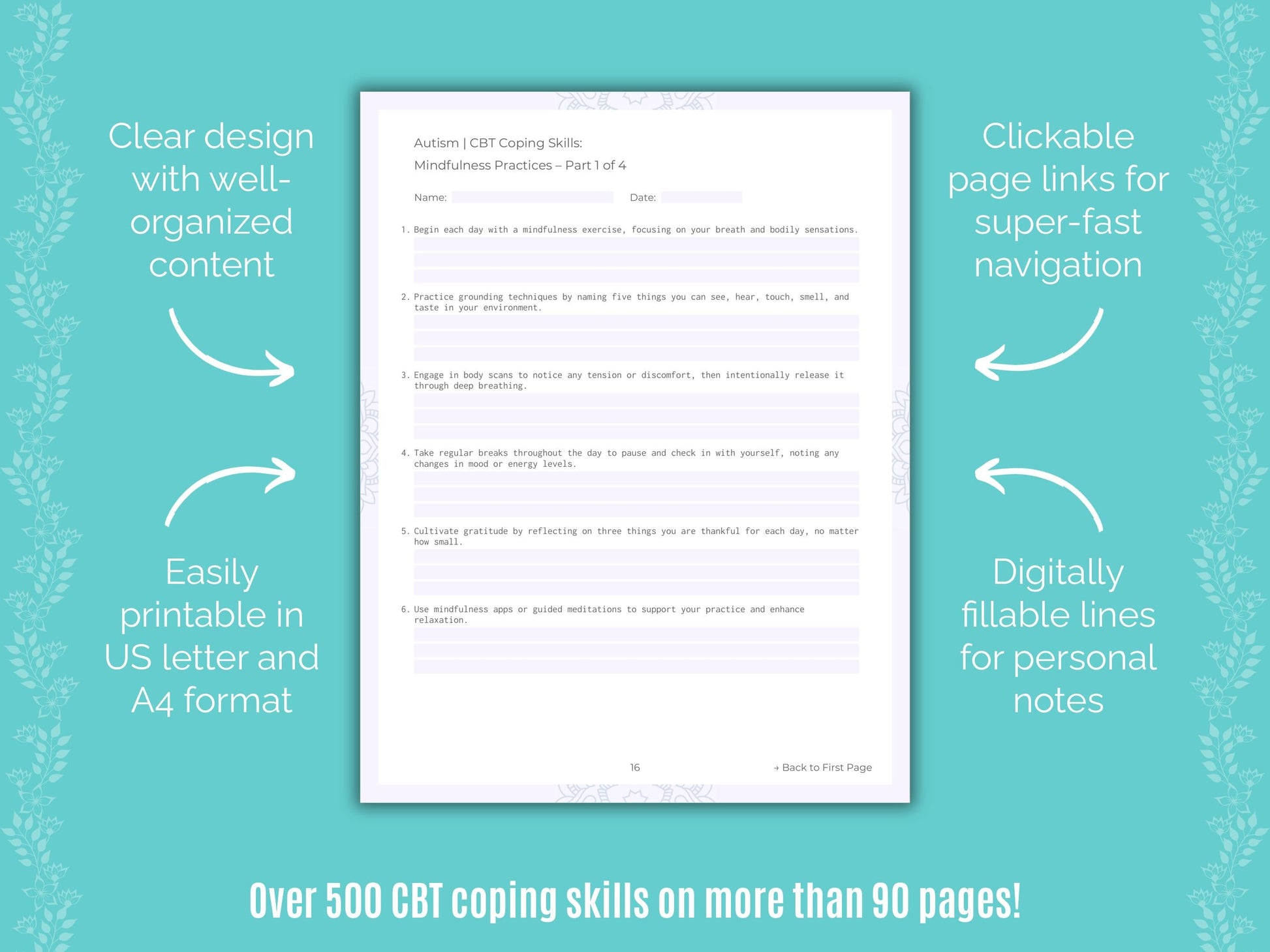 Autism Spectrum Disorder Cognitive Behavioral Therapy (CBT) Counseling Templates