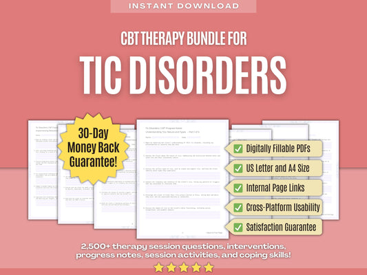 Tic Disorders Cognitive Behavioral Therapy (CBT) Psychology Workbooks