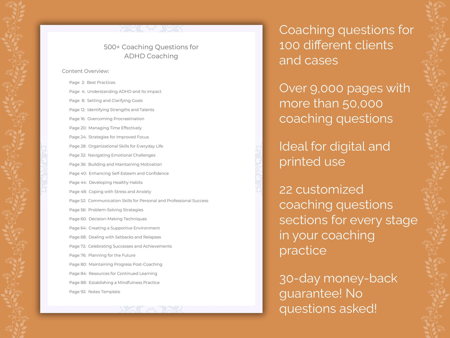 Coaching Questions Cheat Sheets