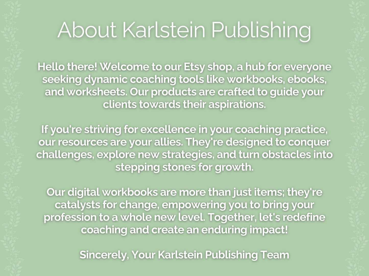 Etsy Seller Coaching Printable PDF