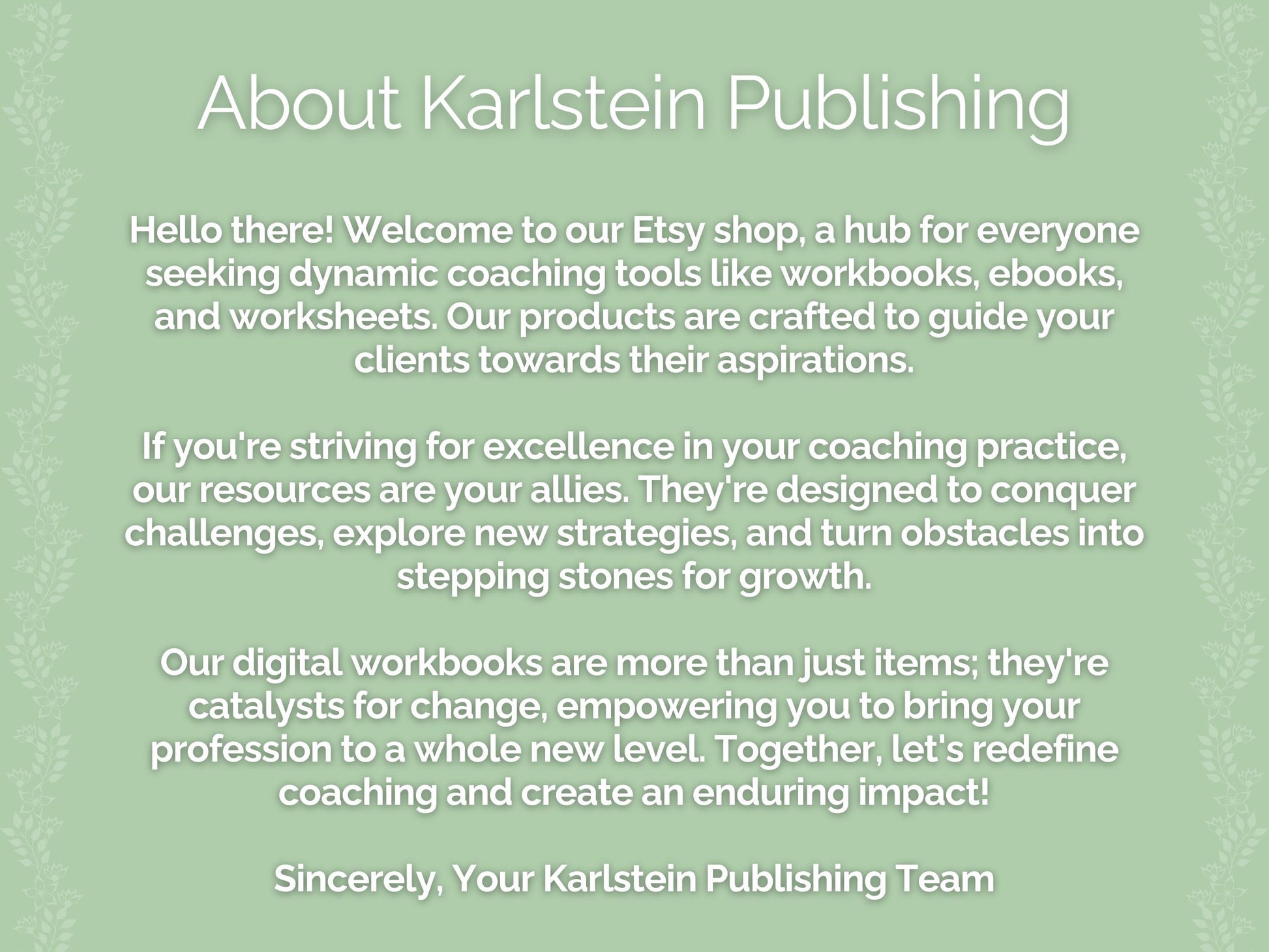 Etsy Seller Coaching Printable PDF