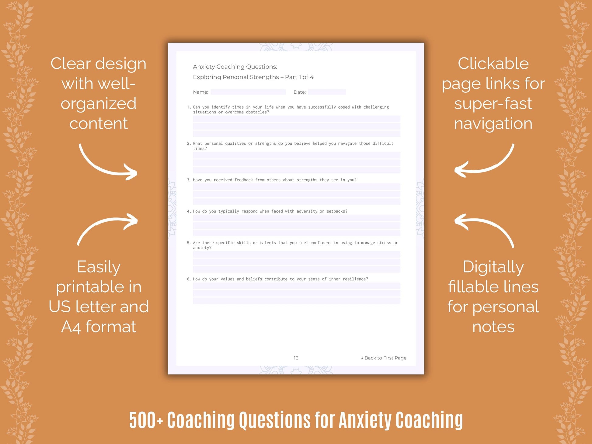 Anxiety Coaching Templates