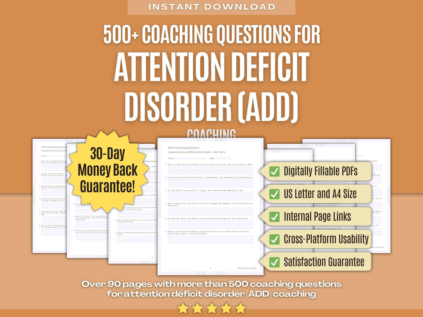 Attention Deficit Disorder (ADD) Coaching Workbooks