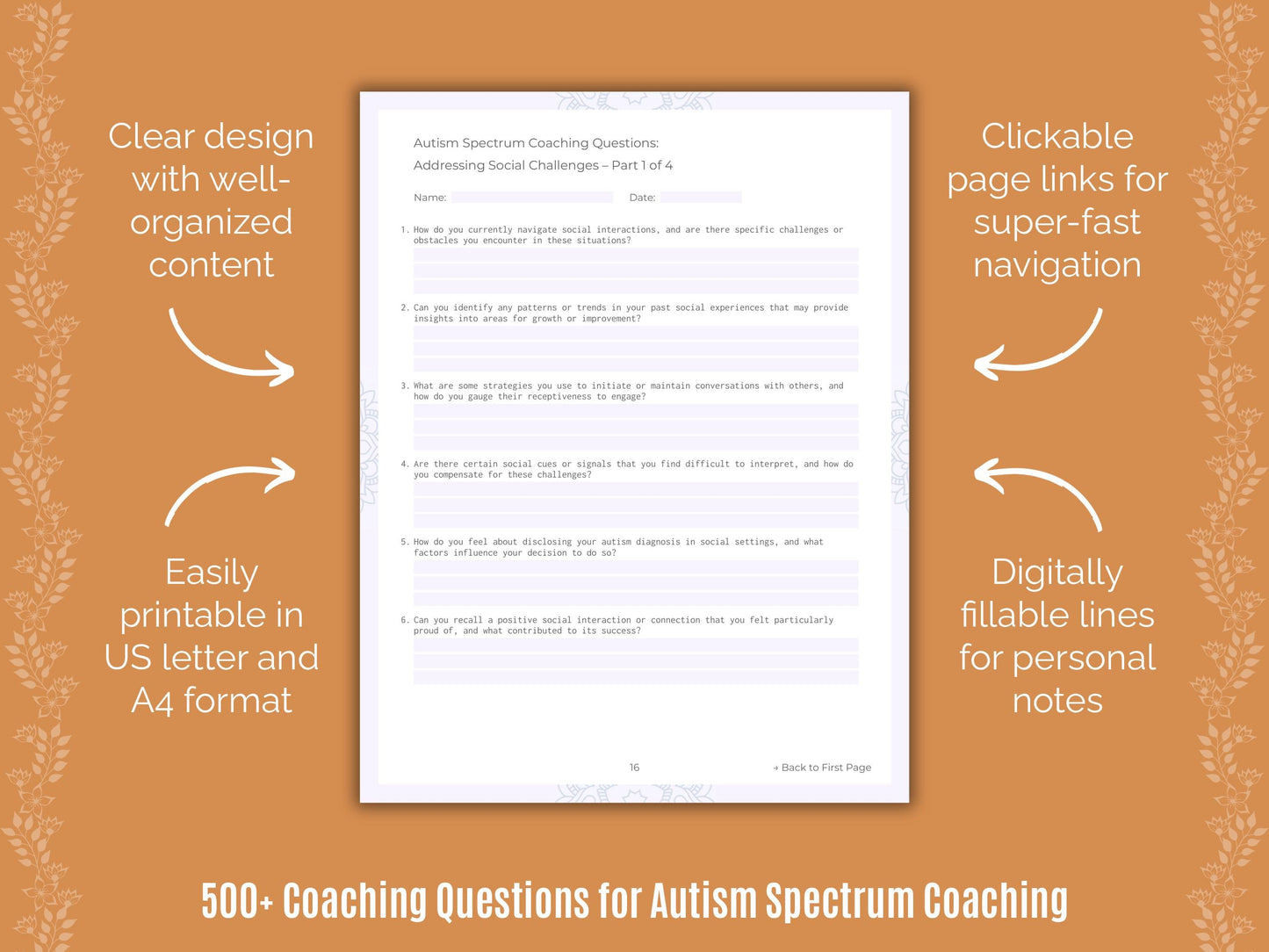 Autism Spectrum Coaching Templates