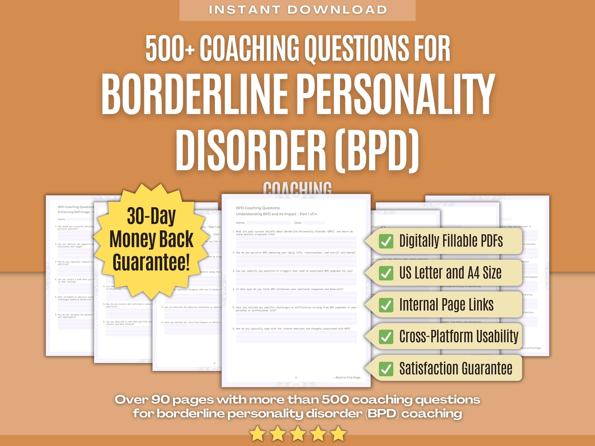 Borderline Personality Disorder (BPD) Coaching Workbooks