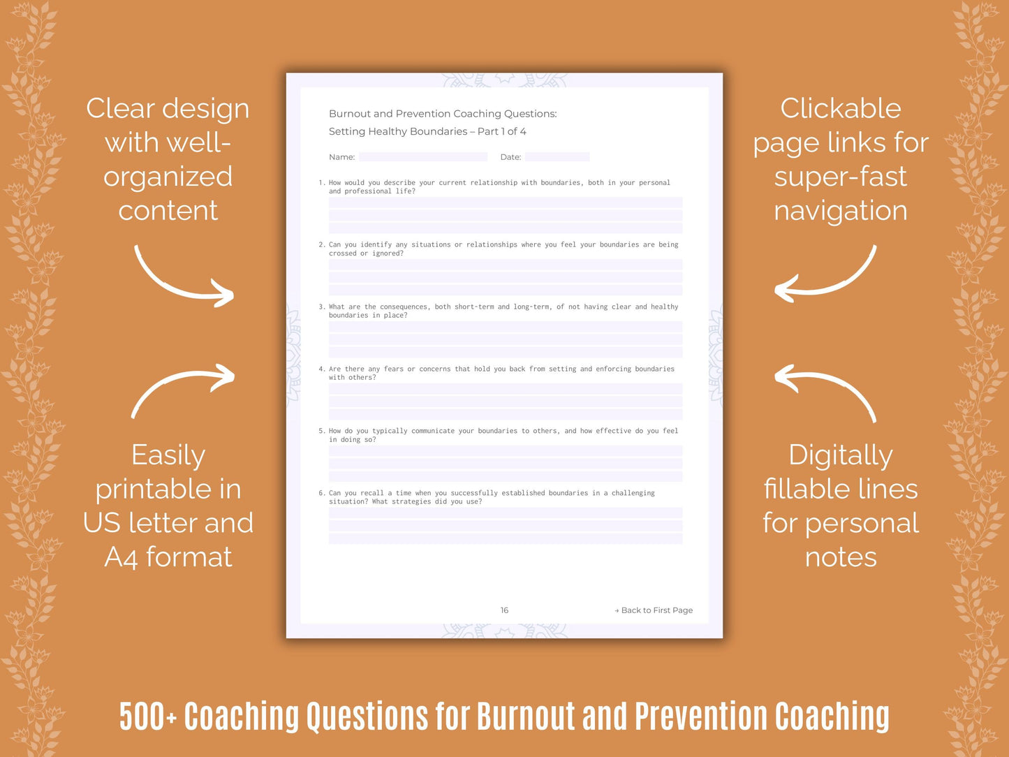 Burnout and Prevention Coaching Templates