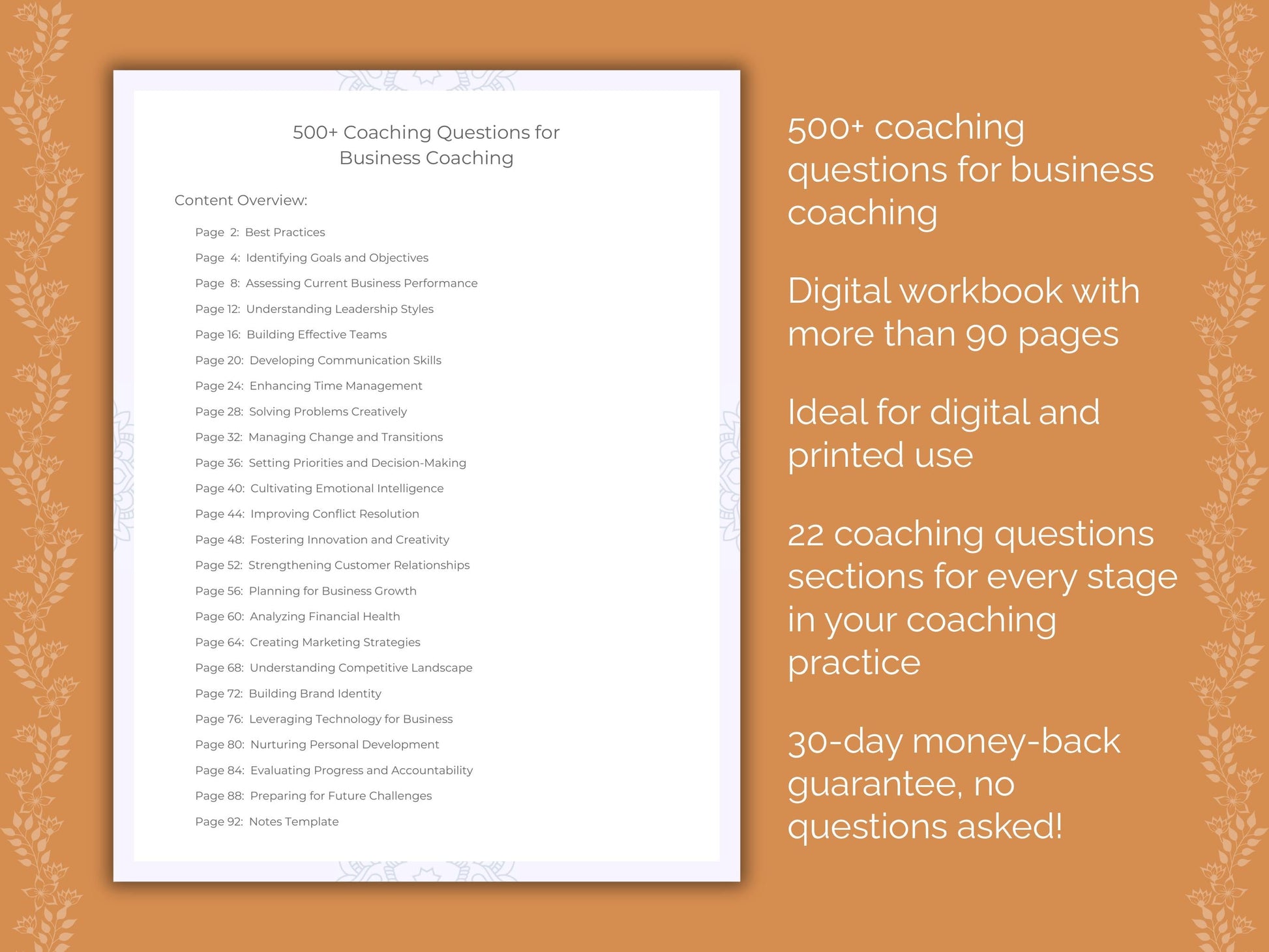 Business Coaching Worksheets