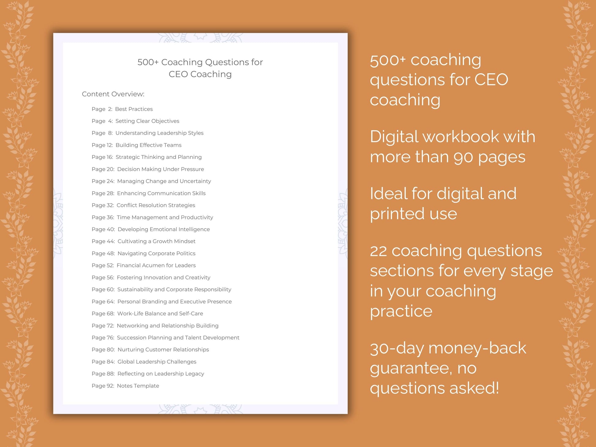 CEO Coaching Worksheets