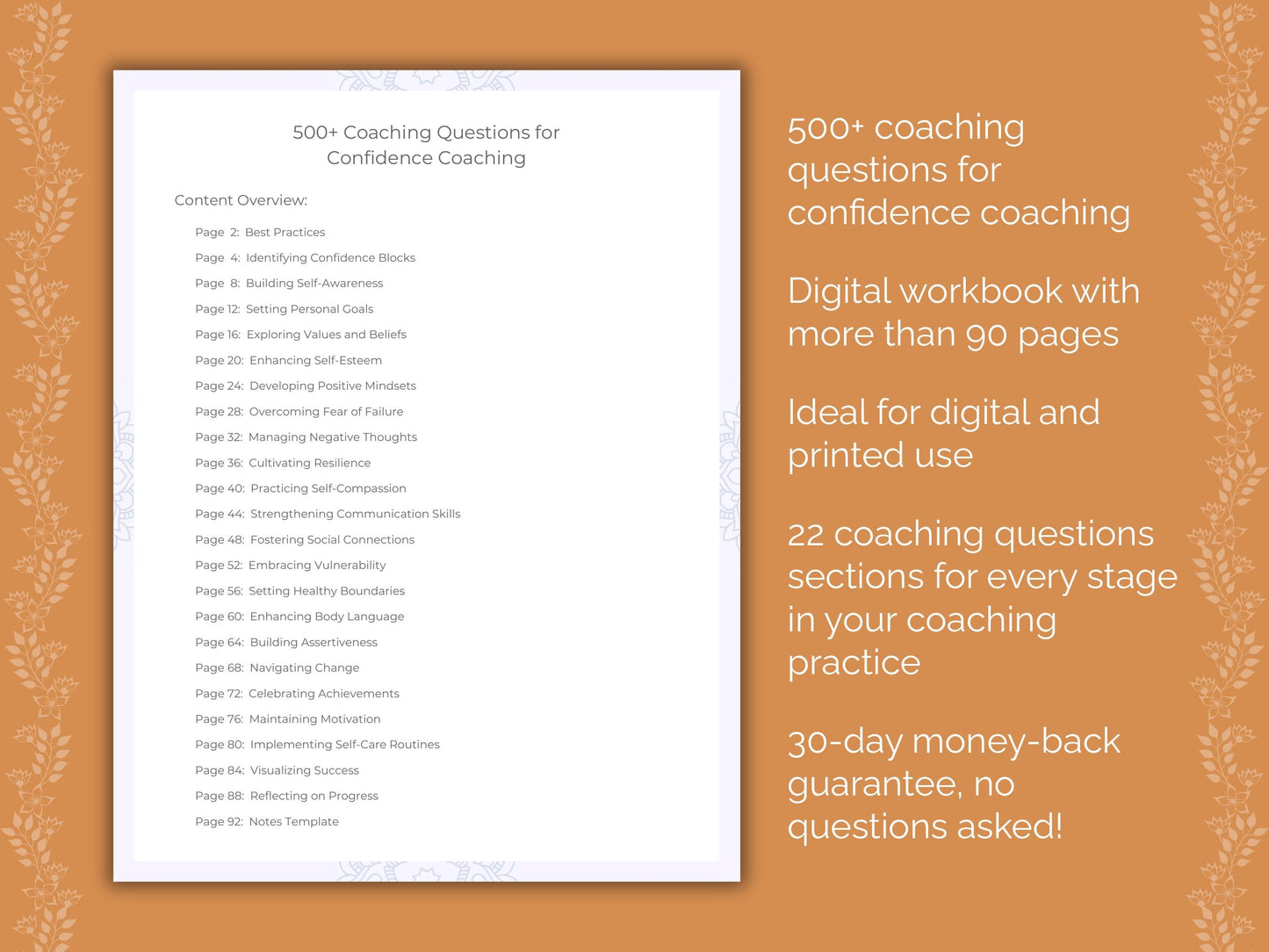 Confidence Coaching Worksheets