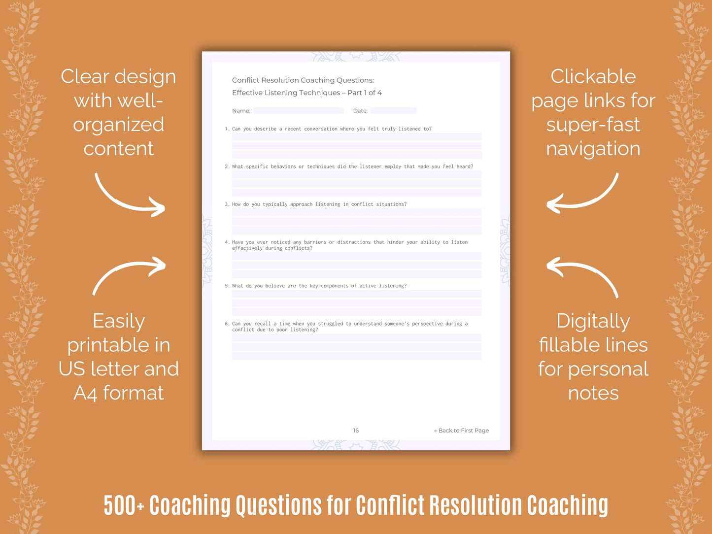 Conflict Resolution Coaching Templates