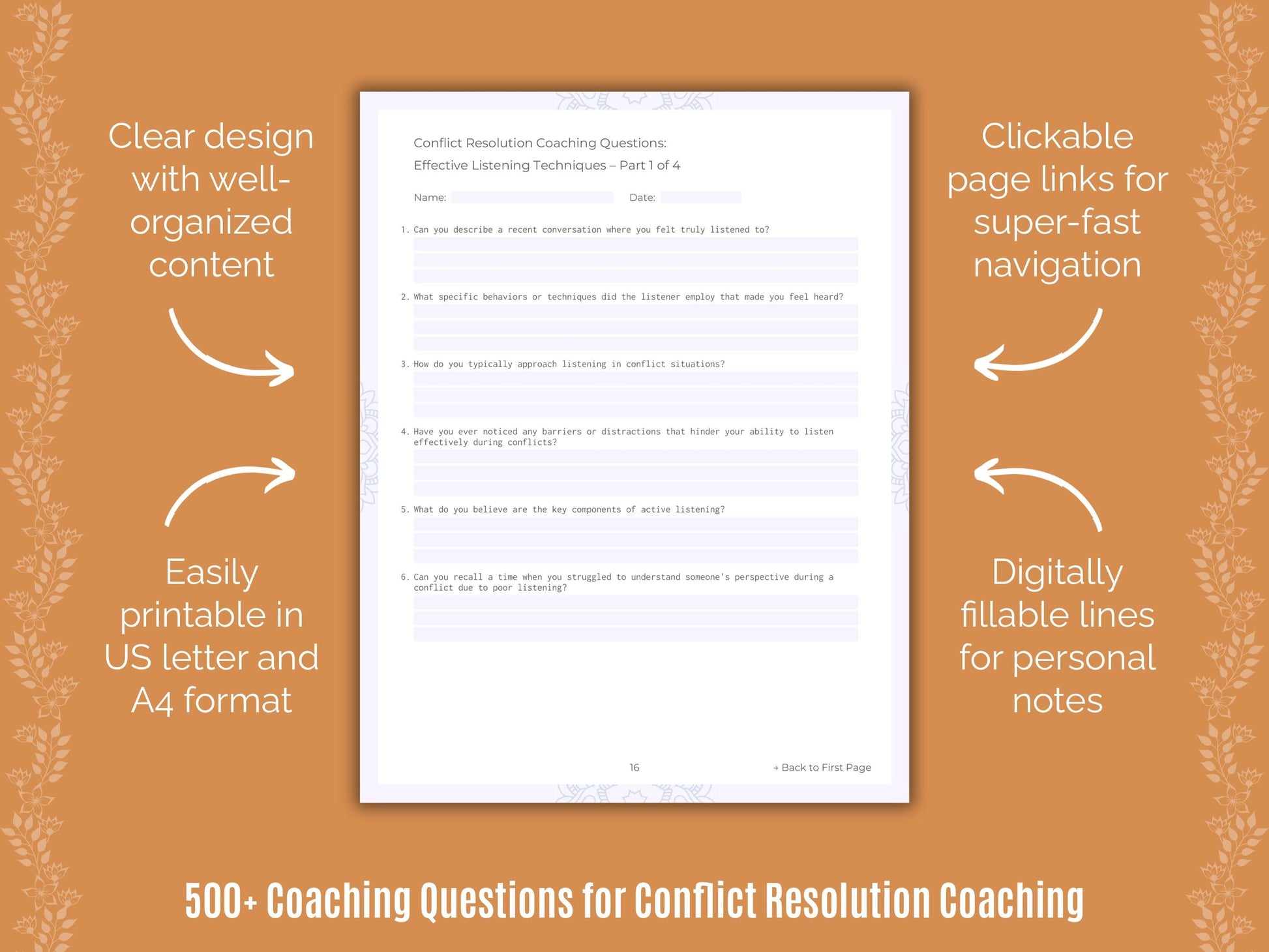 Conflict Resolution Coaching Templates