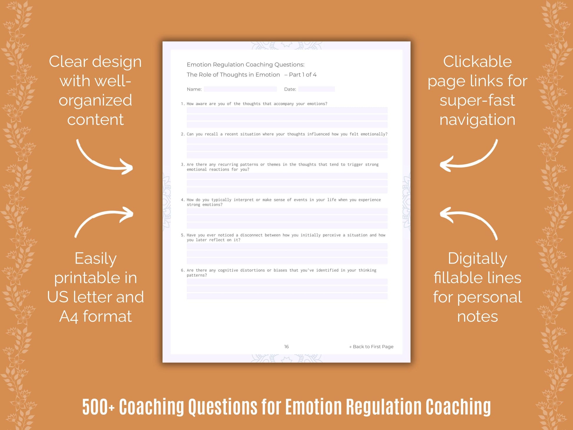 Emotion Regulation Coaching Templates