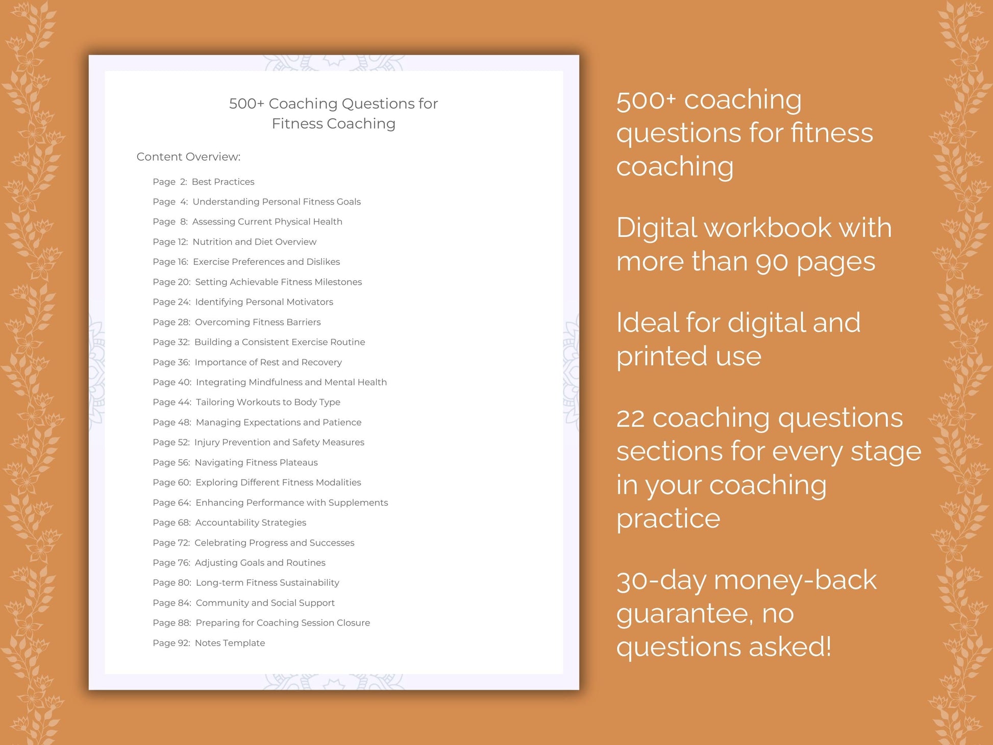 Fitness Coaching Worksheets