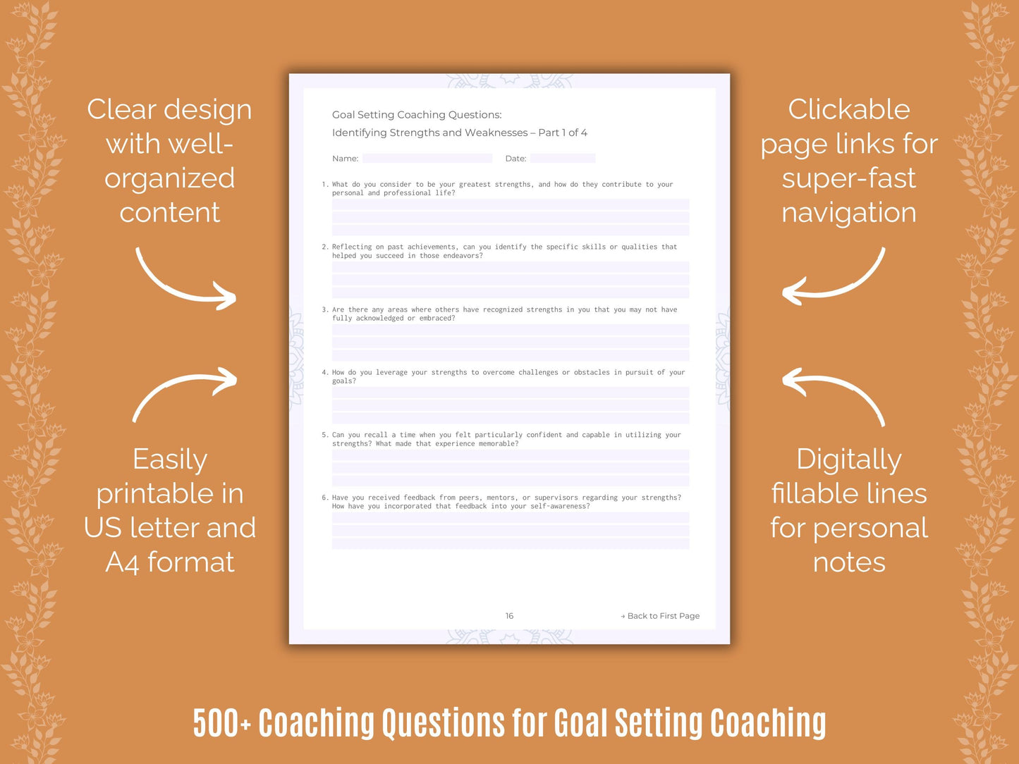 Goal Setting Coaching Templates