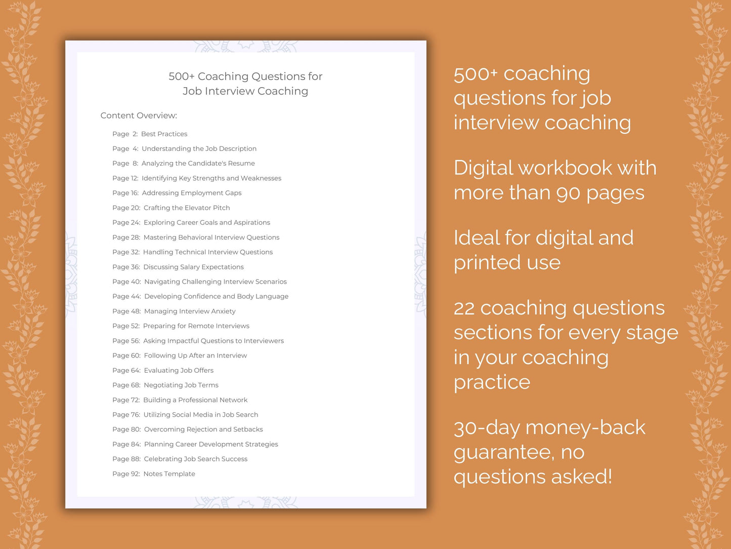 Job Interview Coaching Worksheets