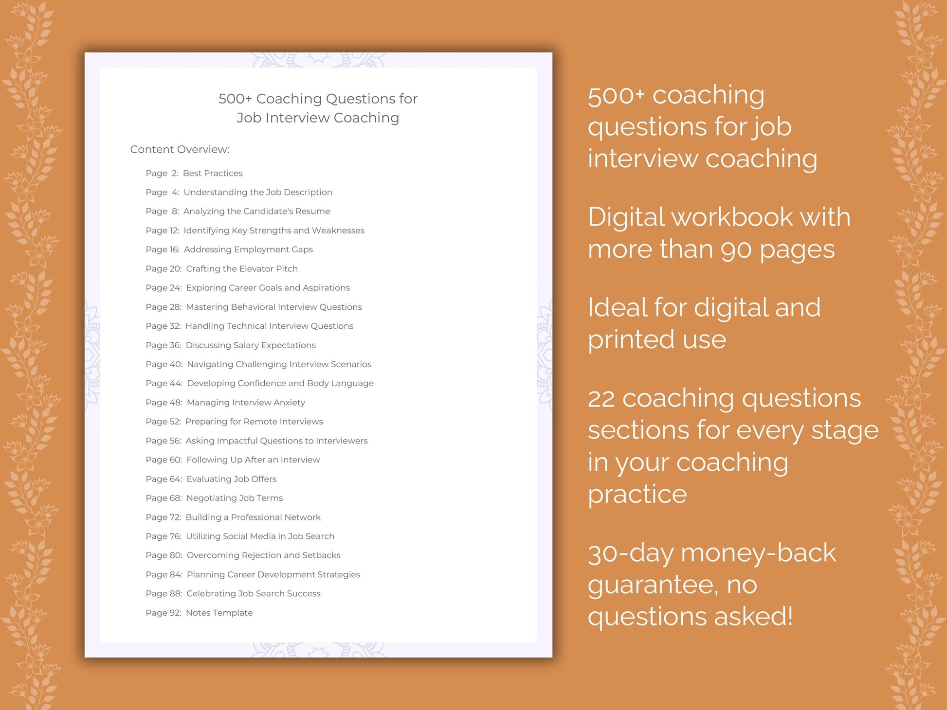 Job Interview Coaching Worksheets